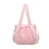 Bolso de Felpa Otoño/Invierno 2026 Nuevo Estilo Coreano Estilo Perezoso Versátil Bolso Cubo Gran Capacidad Bolso de Mano para Hombro Bolso Peludo