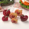 Accesorios de Resina DIY de Dibujos Animados, Pinzas para el Cabello de Mitad de Corte Tridimensional con Crema de Cereza, Hebillas para Zapatos, Llaveros, Colgantes y Decoraciones