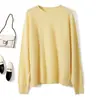 Ropa Positiva Única / ~Tejido Cepillado~ Cálido Cómodo Otoño Invierno Suéter Cuello Redondo Top de Cachemir Manga Larga Suéter