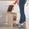 Bote de basura grande operado con el pie para el hogar, creativo, para baño, sala de estar, dormitorio, cocina, para el hogar con tapa, nuevo tipo de doble apertura