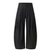 Han Lu Segmentação Estrutural Retro Old Money Faca Curva Calças Casuais Masculinas Estilo Outono Plissado 3D Jeans Falso Calças Compridas