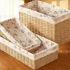 Cesta de Almacenamiento Tejida Caja de Almacenamiento para Escritorio Mesa de Café Caja de Almacenamiento para Ropa y Cosméticos Caja de Almacenamiento de Cesta de Ratán