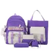 Mochila Estudiantil Transfronteriza para Mujer Estilo Coreano ins Japonesa para Escuela Secundaria Campus Mochila de Gran Capacidad Set Madre e Hijo Mochila