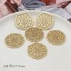 Accesorios de joyería para las orejas DIY, pendientes personalizados de moda barrocos abstractos redondos con forma de corona de amor, material para pendientes colgantes