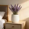 Venta Directa de Fábrica Maceta de Plástico Cerámico Imitación Rayas Verticales, Engrosada, Alto Valor Estético, Florero para Uso Doméstico, Adorno Creativo de Gama Alta