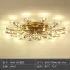 Lámpara de Techo de Cristal Americana para Sala de Estar Moderna Minimalista Europea Creativa Forma de Flor Araña LED Iluminación para Dormitorio Comedor
