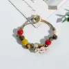 Pulseira de Cerâmica Jingdezhen Nova Pulseira de Cerâmica Chinesa Joia Estudante Estilo Xizang Corda Trançada à Mão Banca Presente para Estudante