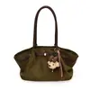 Bolso tote vintage de gamuza esmerilada para mujer, nuevo súper popular otoño e invierno 2026, gran capacidad, para el trabajo, de hombro, bajo el brazo