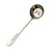 Cuchara Redonda Plana de Dibujos Animados 316 para Uso Doméstico, Cuchara Sopera Espesada para Comer, Cuchara Profunda para Postre, Cuchara de Mango Largo de Alto Valor