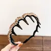 Diadema de estilo de cabello para la frente de caña alta 2026, versátil con dientes para un agarre antideslizante, diadema para lavarse la cara, colección de accesorios para el cabello para mujeres