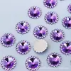 Strass Acrílico Redondo Florido 12mm de Fundo Plano para Acessórios de Celular, Acessórios de Cabelo, Acessórios DIY e Materiais de Artesanato