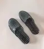 Pantuflas de gelatina de cristal para mujer, verano, antideslizantes, suela suave, para baño, uso doméstico, sandalias planas de plástico transparente, estilo de moda