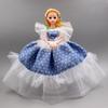 Vestido de estilo japonés de organza, regalo de Barbie, llavero colgante, regalo de cumpleaños infantil 3D, muñeca con manga abullonada