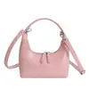 2026 Novo Modelo Bolsa de Ombro Meia-Lua, Bolsa de Mão de Couro Envernizado Colorido, Bolsa de Mão com Design de Nicho Fashion, Bolsa Pequena Tendência