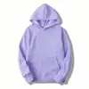 Sudadera con capucha de forro polar de color liso, manga corta, para otoño e invierno, para hombre y mujer, estilo casual holgado, disponible en 19 colores, sudadera deportiva