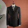 Traje de Dos Piezas Calidad de Mostrador Lujo Ligero Corte Ajustado Formal de Negocios Casual Traje con Solapa de Muesca Conjunto Traje Banquete de Bodas
