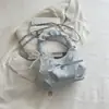 Bolsa de Renda com Bolinhas Doce Feminina Verão 2026 Nova Tendência Moda Bolsa de Mão Plissada Bolsa Nuvem Bolsa Transversal com Corrente