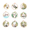 Panda e Bambu Coexistem Harmoniosamente, Acessórios Fofos e Adoráveis, Pingente de Liga DIY, Chaveiro, Corrente para Celular, Enfeite Pendente