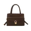 Bolso de Mano Pequeño Cuadrado Simple y Elegante Estilo Coreano para Mujer 2026 Nuevo Bolso de Hombro Versátil Casual Bolso Cruzado de Moda para Viaje