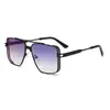1921 Gafas de Sol Metálicas de Doble Puente Cuadradas Grandes para PC Comercio Electrónico Transfronterizo Comercio Exterior Moda Amazon Uv400