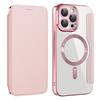 Adecuado para Apple 17Promax Tarjetero tipo libro Funda magnética para teléfono Todo incluido Iphone16 Cubierta protectora galvanizada anticaídas