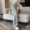Novos Jeans Bordados com Flores de Ameixa Estilo Nacional Chinês para Mulheres, Primavera/Verão 2026 Novos Calças de Cintura Alta Soltas Retas Skinny Wide-Leg