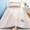 Dormitorio universitario clase A juego de tres piezas de alfombrilla fresca de seda helada verano dormitorio individual plegable aire acondicionado alfombrilla suave alfombrilla de verano
