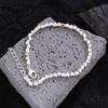 Explosiones de Transmisión en Vivo Cobre Plateado Plata Plata Rota Pulsera Geométrica de Cuentas para Mujer Lujo Ligero Exquisito Temperamento Pulsera de Moda de Alta Gama