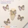 Borboleta de Cristal Liga Acessórios para Nail Art Cor Mágica Tridimensional Metal Joias para Unhas Little Red Book Usar Decoração de Armadura Atacado