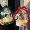 Natal Nova Bola de Cristal Maçã Caixa Bolo de Flores Caixa de Arranjo de Flores Véspera de Natal Fruta da Paz Presente DIY Caixa Vazia