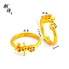 Anillo con un Apellido Aleatorio de los Cien Apellidos Familiares, Enviado con un Apellido Aleatorio, Diseño de Nicho, Moderno, Sencillo, Alto Valor Estético, Anillo Ajustable con Diseño de Moneda de Cobre