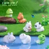 Paisagem em miniatura transfronteiriça apresentando fofos enfeites de panda, crocodilo e lagarta - Enfeites decorativos DIY e acessórios para pendurar