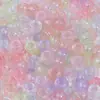Contas com Furo Grande Coloridas Pó de Cebola Transparentes Foscas Contas de Balde Plástico Contas de Pônei Contas para Peruca Dreadlock de Pônei 100 Peças/Pacote