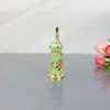 Garrafa vazia! Frasco de perfume retrô de alta qualidade, frasco de metal com aparência sofisticada para óleos essenciais, sub-frasco de perfume de Dubai com conta-gotas de vidro