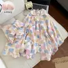 Dulce pijama estilo princesa con sujetador incorporado, de manga larga, adecuado para primavera y otoño, con cuello de muñeca, encaje en forma de corazón y un diseño lindo, perfecto como un cómodo conjunto de ropa de estar en casa