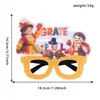 Decoraciones de Acción de Gracias Hoja de Arce Pavo Letras Gafas Temporada de Cosecha de Otoño Gafas para Fotos de Fiesta Marcos Regalos para Niños