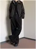 Sensação de alta qualidade, caimento perfeito, preto, slim-fit, calças sociais masculinas, tendência nacional, versátil, caimento fluido, design de prega prensada, calças casuais para terno