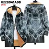 Chaqueta de Nuevo Estilo con Elementos de Patrón Multicolor B38 Cierre de Cremallera Cardigan con Capucha Grueso Invierno Polar Algodón Abrigo con Forro Amarillo