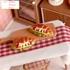 Resina Simulación Ensalada de Verduras Hot Dog Sándwich Hamburguesa Modelo 3D Adorno Imán para Refrigerador Manualidad