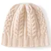 Gorro de Cachemira para Otoño e Invierno, Nuevo, Tejido en Cable, Cálido, Protección contra el Frío, para Hombres y Mujeres, Gorro Casual para la Cabeza, Gorro de Exterior para el Frío, Gorro de Punto