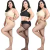 Medias de verano talla extra directas de fábrica para mujeres talla extra 100 kg anti-enganches extragrandes entrepierna abierta de talle alto pantimedias