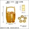 Tendencia de Tiktok Latón Atrae Fortuna Cubo de Oro Adorno Metal Dorado Chapado Lingote Pequeña Barra de Oro Latón Cubo de Agua Cobre Adorno