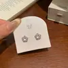 Nuevos pendientes de estrella de circón tricolor para mujer con pasadores de plata, exquisitos y únicos, dulces y geniales, de lujo ligero, alta gama, modernos y versátiles