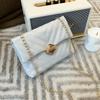 2022 Nova bolsa de bordado ombro crossbody losango cadeia bolsa moda estilo coreano fechadura pequena bolsa quadrada feminina comércio exterior atacado