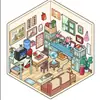 Adesivos para Diário de Pets, Adesivos 3D de Cena de Casa de Desenho Animado, Vários Mundos em Miniatura, Colagens Divertidas de Casas 3D