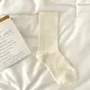 Novas Meias Pós-Parto Sem Costura Meias de Algodão Largas para Primavera/Verão Meia-Calça Respiráveis Meias para Estudantes Versátil Cor Sólida Absorventes de Suor