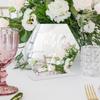 BT306 tarjeta de mesa acrílica hexagonal en blanco transfronteriza número de mesa de boda tarjeta de mesa DIY tarjeta de asiento personalizada
