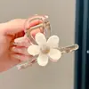 Pinza para el pelo de estrella con garra y estampado de leopardo estilo retro, dulce y fresca, para recogidos, pinza de acetato de gato y tiburón, accesorio de pelo elegante en forma de corazón