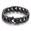 Joias de Aço Inoxidável, Pulseira Masculina em Aço Titânio Escurecido, Corrente Cubana Personalizada Estilo Europeu e Americano Corrente Masculina, Joias