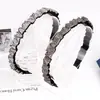 Diadema accesorios para el cabello al por mayor coreana alta calidad pedrería pliegue borde fino dentado diadema nueva diadema para la cabeza